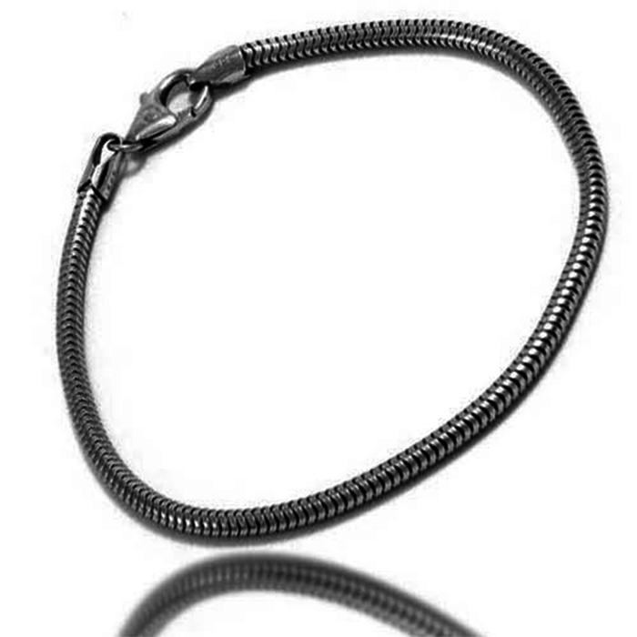 Oxyderet 925 sterling slange armbånd halskæde