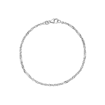 Singapore armbånd 2,2 mm 18,5 cm sterling sølv