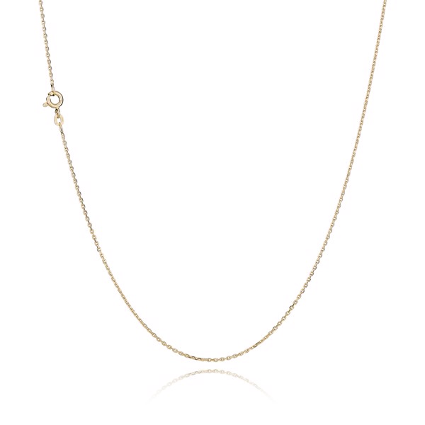 14 kt Anker Facet Guld halskæde, 1,3 mm (tråd 0,4 mm) - længde 42 cm