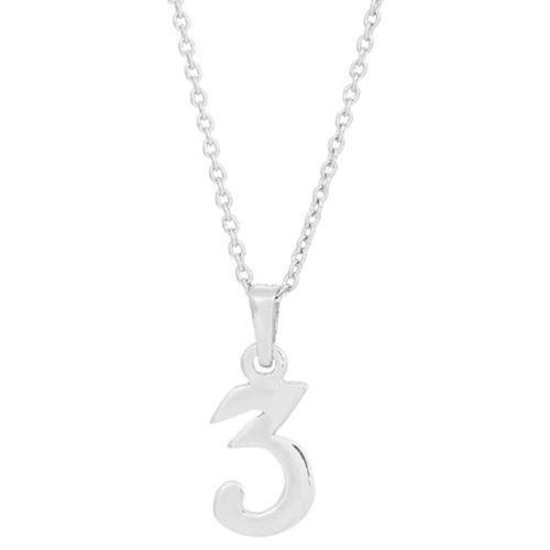 Siersbøl 3 tals  sterling sølv halskæde med vedhæng med blank overflade