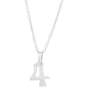 Siersbøl 4 tals  sterling sølv halskæde med vedhæng med blank overflade