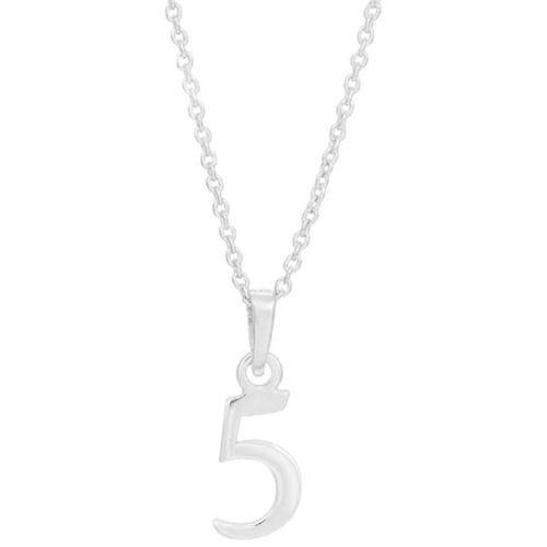 Siersbøl 5 tals sterling sølv halskæde med vedhæng med blank overflade