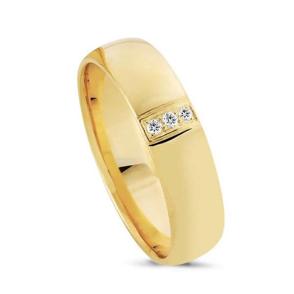Nuran Love 14 karat guld Damering med 0,03 ct diamanter Wesselton VS i flot brillant slib