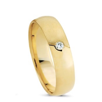 Nuran Love 8 karat guld Damering med 0,03 ct diamanter Wesselton VS i flot brillant slib