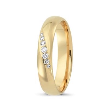 Nuran Love Sweet Love guld Damering med 7 stk diamanter Wesselton VS
