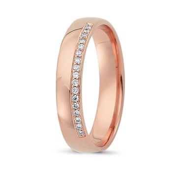 Nuran Love Sweet Love rosa guld Damering med 17 x 0,005 ct stk diamanter Wesselton SI