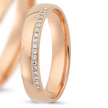 Nuran Love Sweet Love rosa guld Damering med 17 x 0,005 ct stk diamanter Wesselton SI