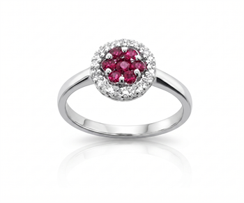 18 kt hvidgulds Margherita Ring med 0,30 ct &  0,14 ct Top Wesselton / VVS