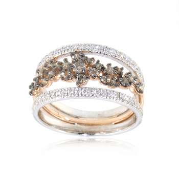 18 kt hvid/rosagulds Margherita Ring med 1,23 ct Top Wesselton / VVS