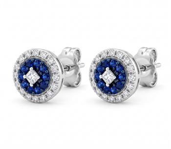 18 kt hvidgulds Margherita Øreringe med 0,24 ct & 0,40 ct Top Wesselton / VVS