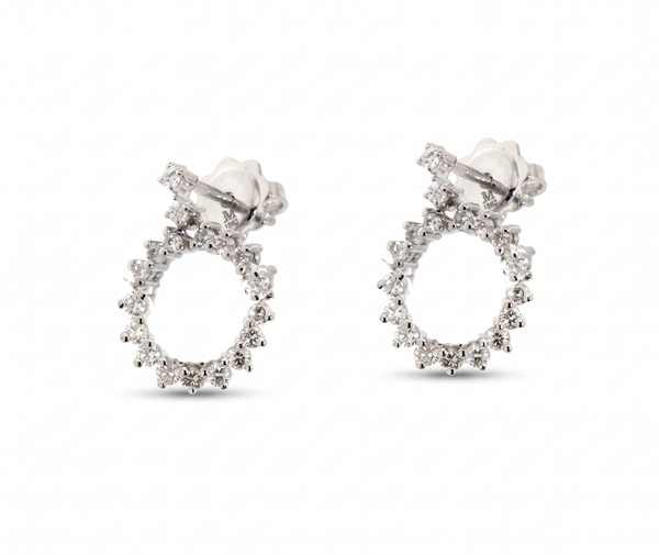 18 kt hvidgulds Margherita Øreringe med 0,58 ct & Top Wesselton / VVS