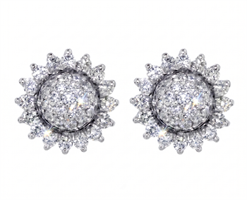 18 kt hvidgulds Margherita Øreringe med 1,33 ct & Top Wesselton / VVS