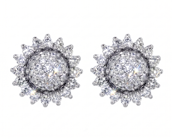 18 kt hvidgulds Margherita Øreringe med 1,33 ct & Top Wesselton / VVS