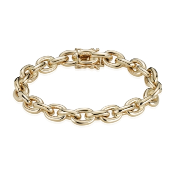 14 kt Rund Anker Guld armbånd fra BNH, 8,3 mm bred (tråd 2,5 mm) og 18½ cm