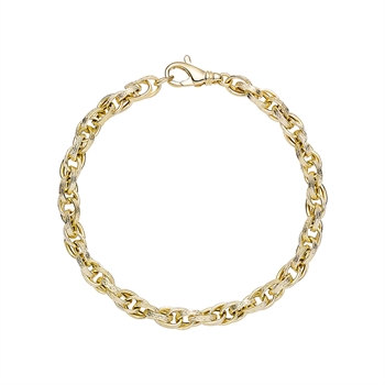 Armbåndsnoet rustik 19cm 8 karat guld