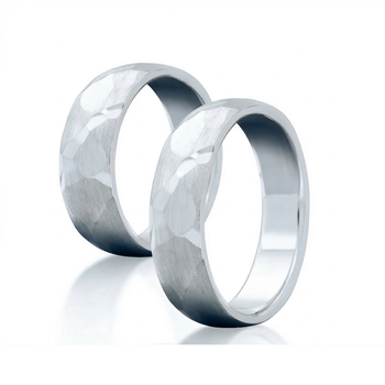 9 kt hvidguld Vielsesringe profil 1 - 5 mm