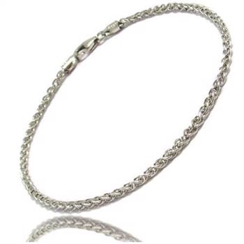 14 karat hvidgulds Hvede halskæde, 2,0 mm og længde 60 cm