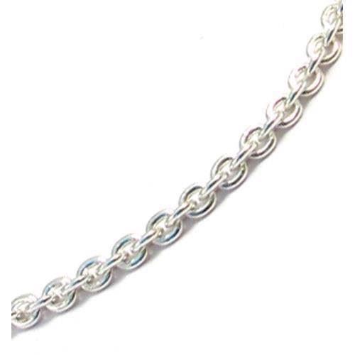 Anker rund i massivt 925 sterling sølv halskæde 1,3 mm bred (tråd 0,30) og længde 90 cm