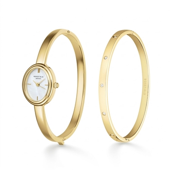 Rosefield gavesæt med forgyldt ur og armbånd