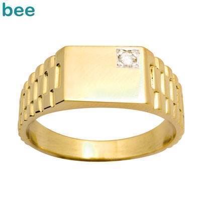 Bee Jewelry Men´s Diamond Rolex 9 kt guld fingerring model 24637