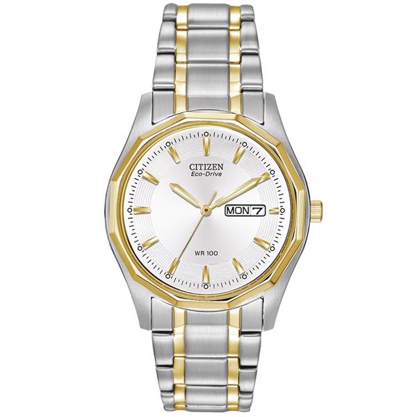 Citizen Eco-Drive Tofarvet stål Solar quartz Herre ur, model BM8434-58A