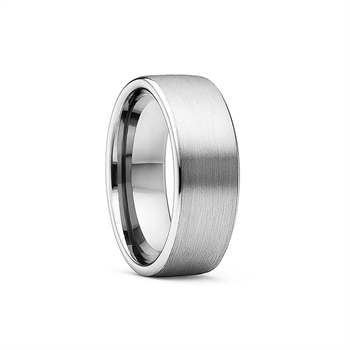 Titanium Vielsesring, 7 mm bred, mat overflade & blanke sider