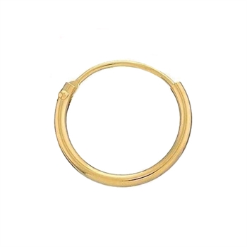 14 kt rødguld Øre creoler, Ø 13 mm x 1,3 mm-SINGLE