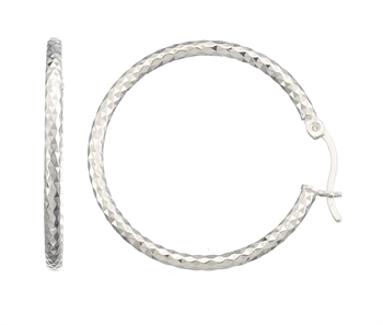 Creol diamantskåret diameter 25mm sterling sølv