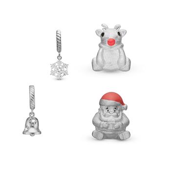 Christina Collect sølv 4 mm - 4 pack of Christmas charms -  Adventsgave