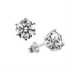 Image of Diamonfire sterling sølv øre studs med zirkonia