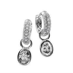 Image of Diamonfire sterling sølv øreringe med dinglende zirkonia
