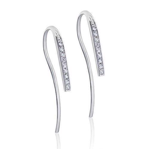 Image of East Copenhagen Jewellery Sapa sterling sølv Ørestikker med blank overflade, model E107_WHCZ_SL