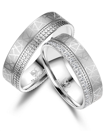 Marrya Rustfri stål Vielsesringe med Zirkonia