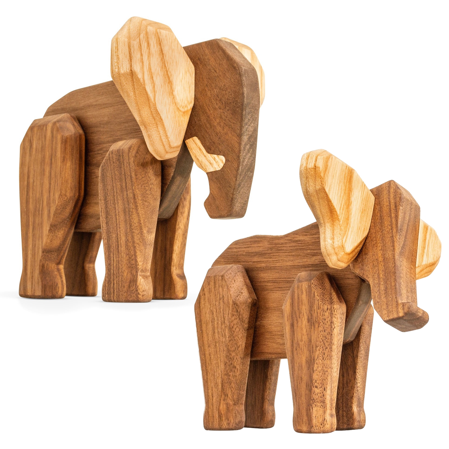 Ondartet banner vækstdvale Fablewood Sæt - Mor Elefant & Far Elefant - Træfigur sammensat med magneter