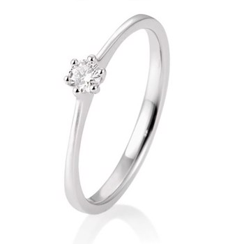 Platin 600 Engagement Solitaire ring med 0,10 ct Diamanter Wesselton SI
