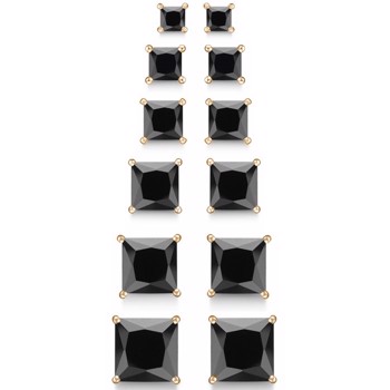 Smukke forgyldte ørestikker I 3-8 mm med 4 grab med syntetisk cubic zirkonia.  fra Støvring Design