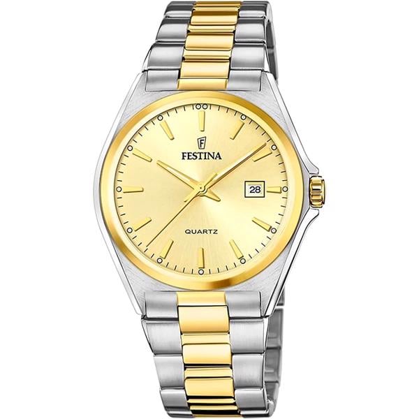 Festina Classic Forgyldt stål og stål quartz herre ur, model F20554/3