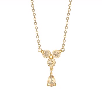 18 kt. Forgyldt Collier med kvarts fra Carré
