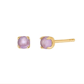 18 kt. Forgyldt Øreringe med Amethyst Fra Carré