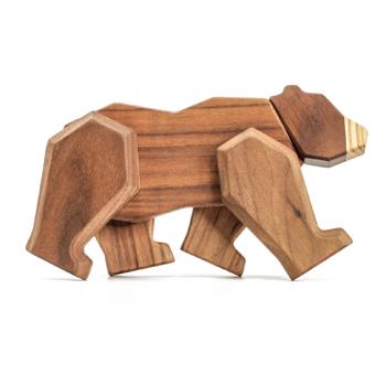 Fablewood Bjørnen - Den vise - træ figur sammensat med magneter