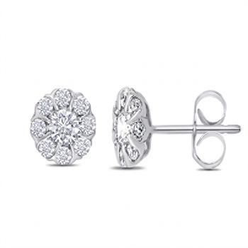 14 kt hvidguld Florea ørestikkere med i alt 0,26 ct Diamant GH/VS-SI