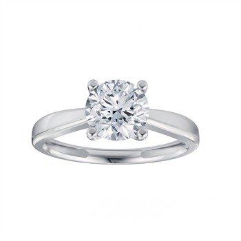 14 kt hvidguld Luxury Solitaire ring med i alt 1,00 ct Labgrown diamant Top Wesselston VS2