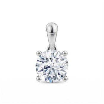 14 kt hvidguld Luxury Solitaire vedhæng med i alt 1,00 ct Labgrown diamant Top Wesselston VS2