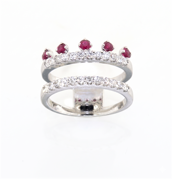 18 kt hvidgulds Margherita Ring med 0,42 ct & 0,50 ct Top Wesselton / VVS