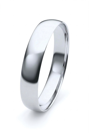 Nuran Classic 9 karat hvidguld 5,0 mm Vielsesring herre, CN1012