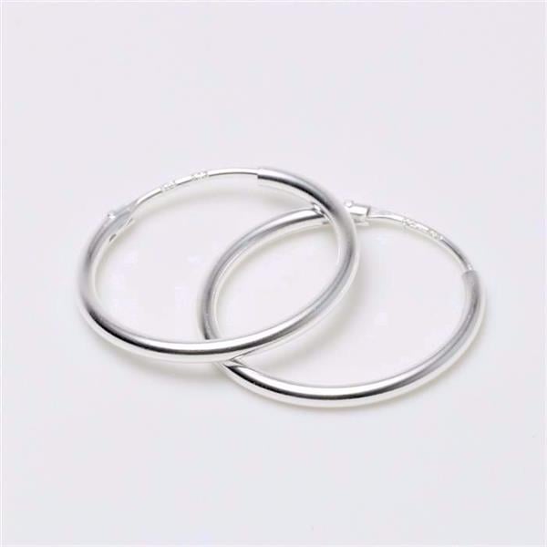 Creol sølv creol øreringe 20 mm i sterlingsølv