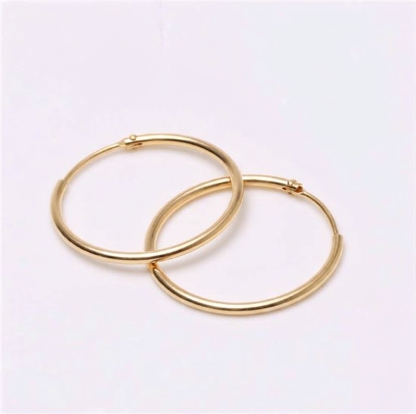 Creol Smykker små forgyldt sølv creoler 20 mm 925 sterling silver
