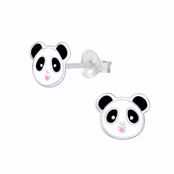 Sølv børne ørestik - Panda