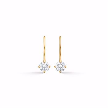 Guld & Sølv Design 8 kt guldøreringe med zirkonia