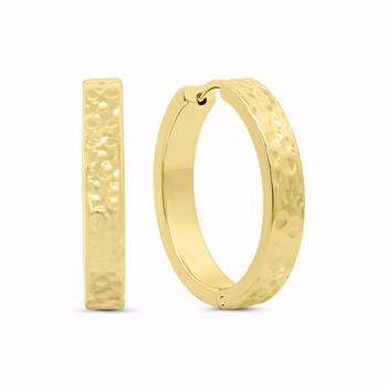 CO88 Guld & Sølv Design creoler 14 mm guldfarvet rustfrit stål